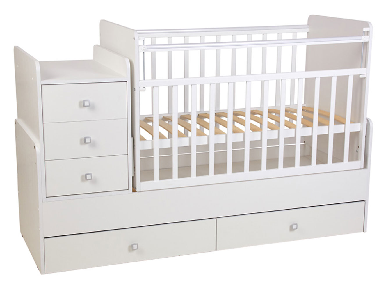 Кроватка-трансформер для новорожденных Кровать детская Фея 1100 Флор фото 1