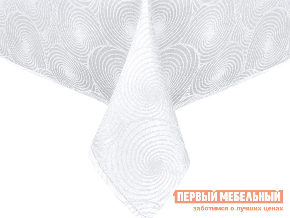 Скатерть  Орсина Белый, жаккард, 200х145 см