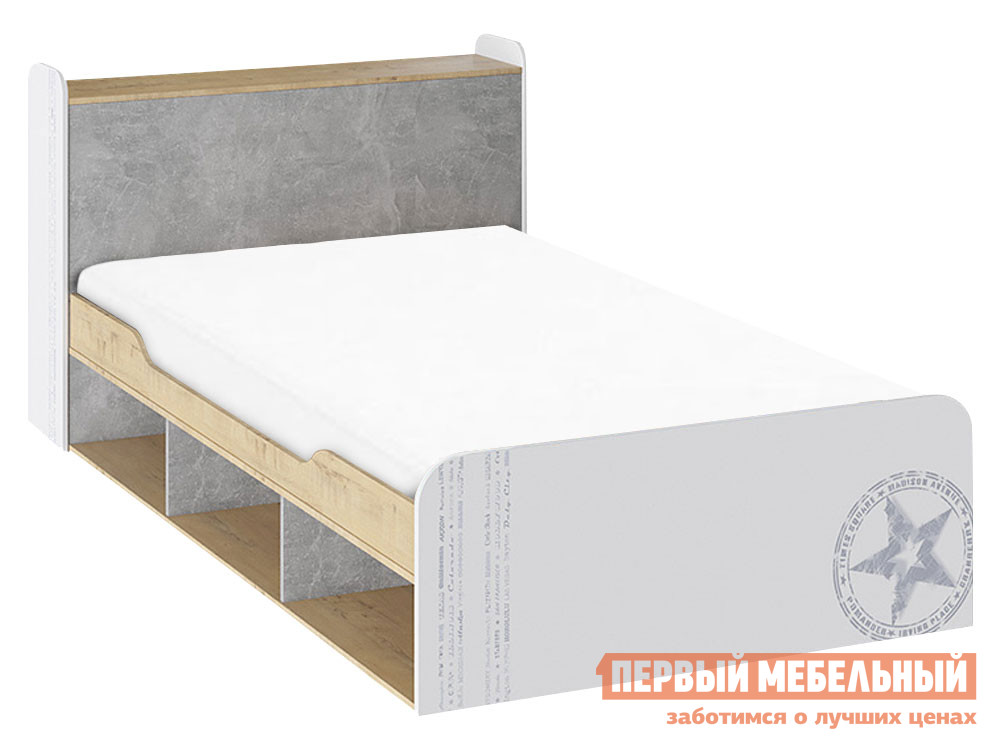 Детская кровать  Мегаполис Бунратти / Белый с рисунком от Первый Мебельный