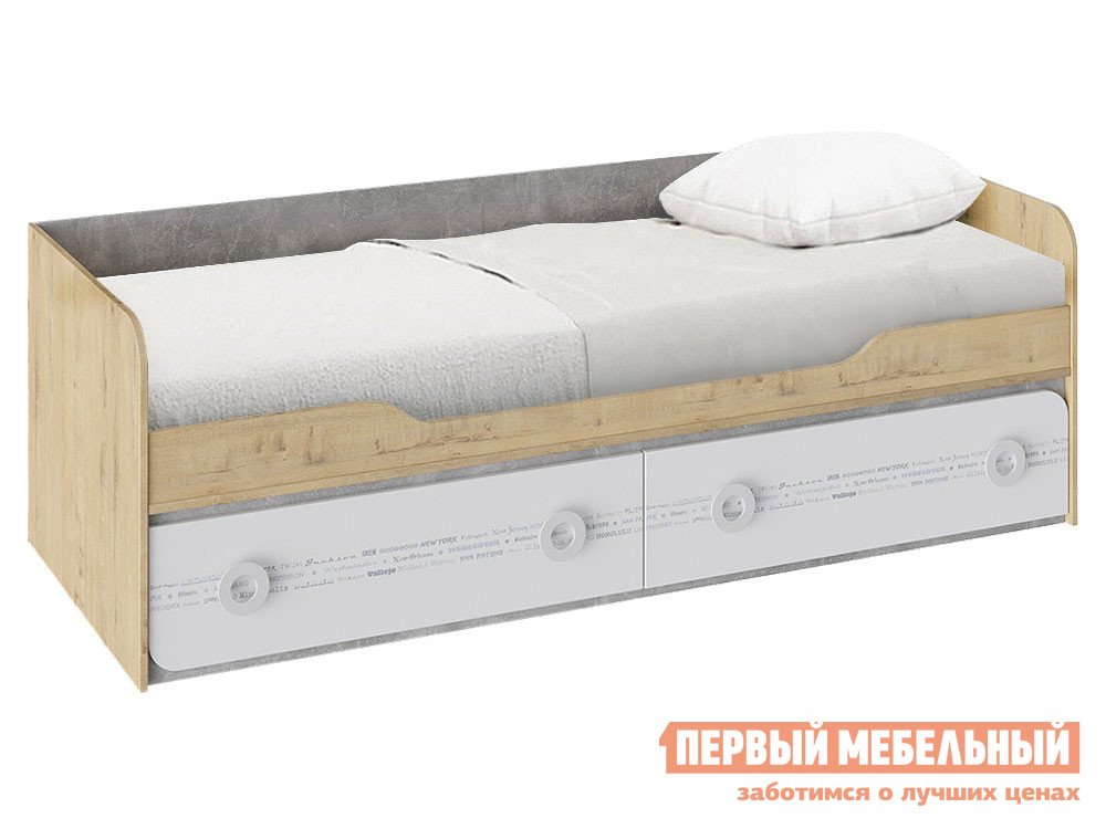 Детская кровать  Мегаполис Бунратти / Белый с рисунком