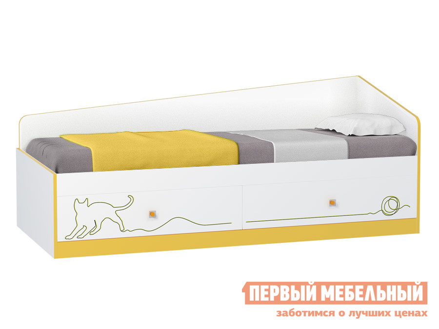 

Детская кровать Альфа Солнечный Свет / Белый премиум, Альфа Солнечный Свет / Белый премиум