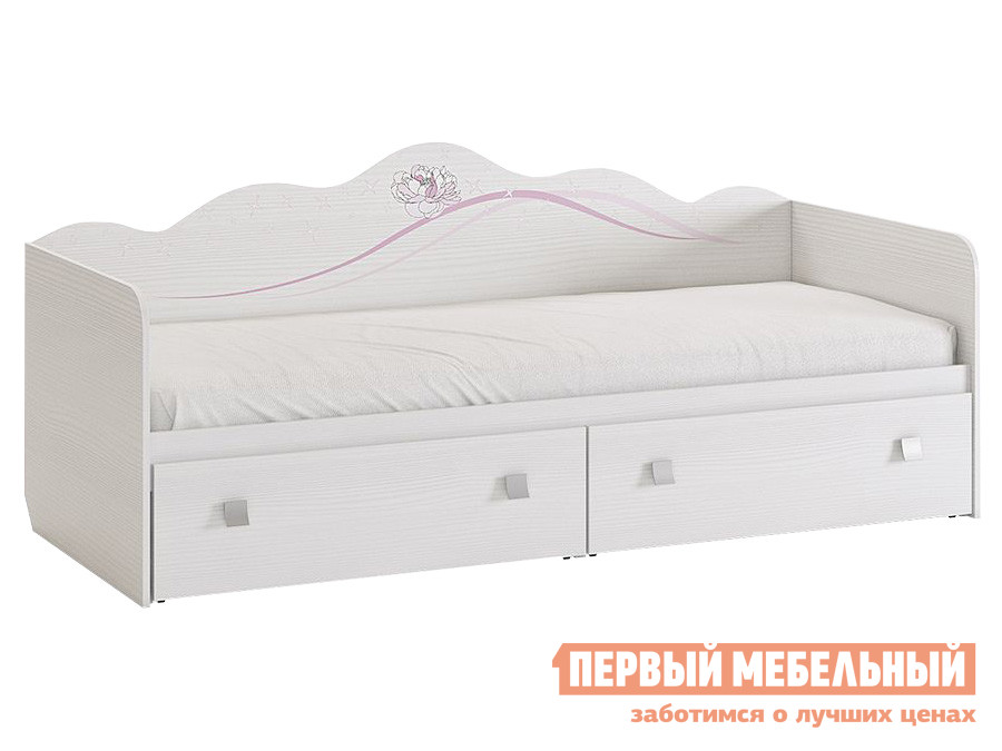 Детская кровать  Фэнтези Белый Рамух, Без бортика от Первый Мебельный