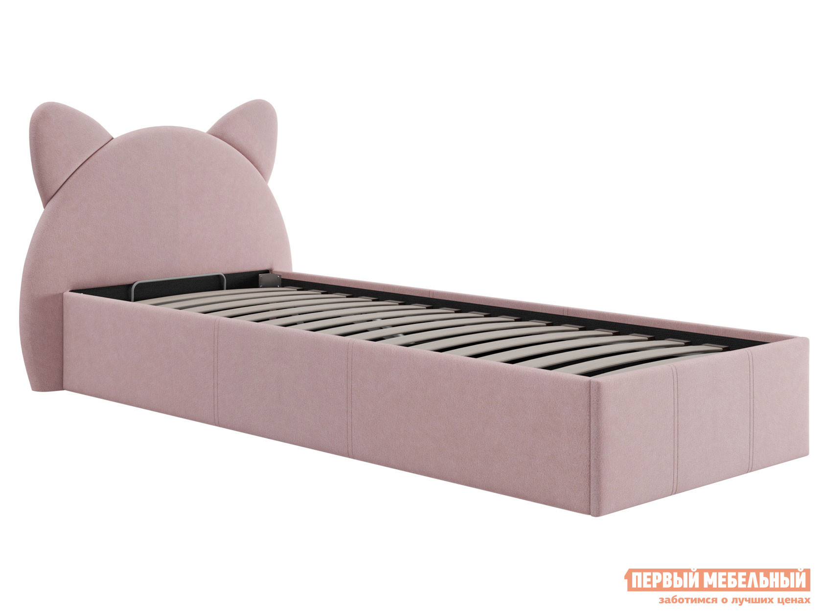 Детская кровать  Китти Розовый, велюр, 900 Х 2000 мм от Первый Мебельный