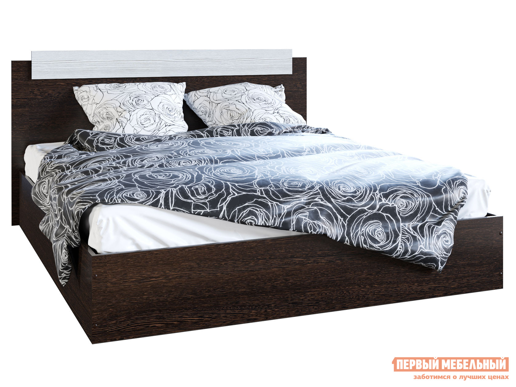 Двуспальная кровать  Кровать Эко Венге / Лоредо, 1600 Х 2000 мм