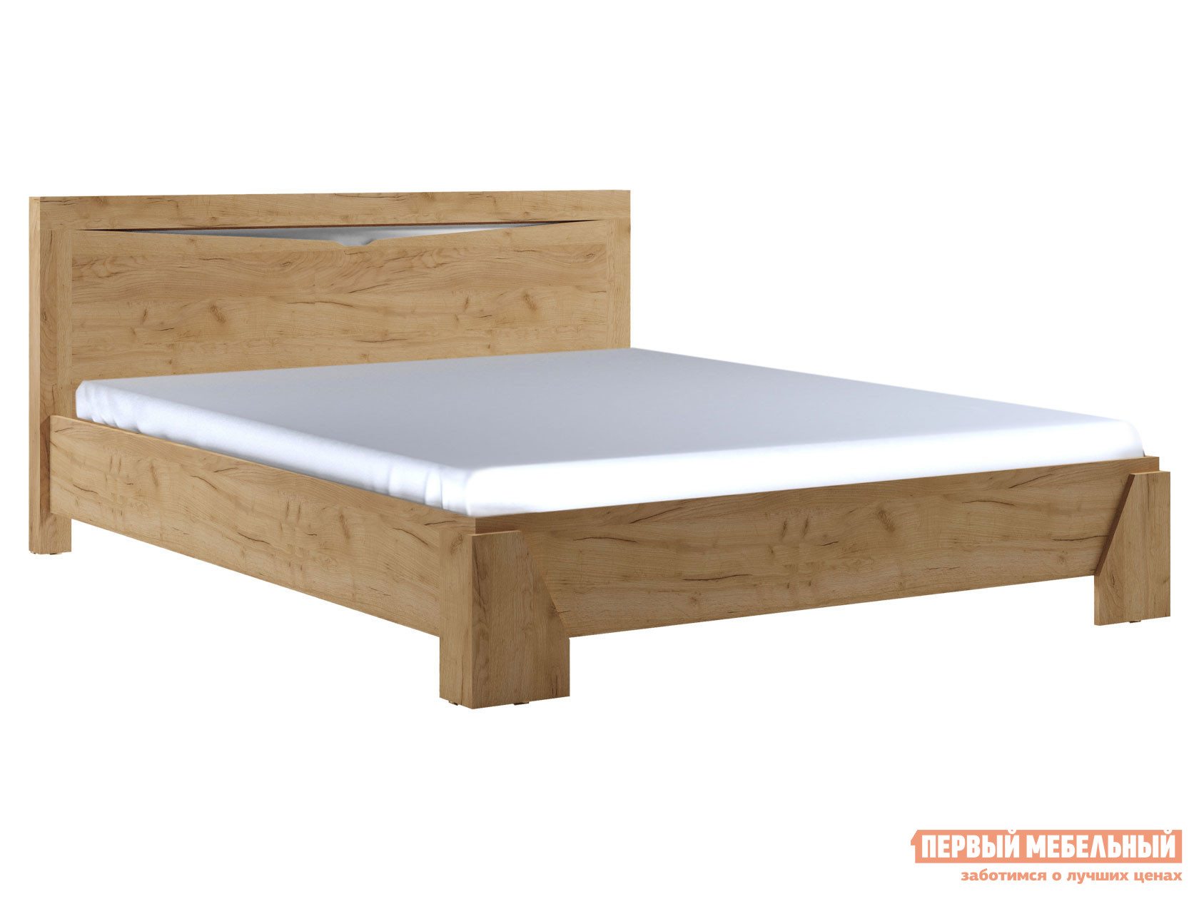 Двуспальная кровать  Мэрвел Дуб Крафт Золотой, 160х200 см