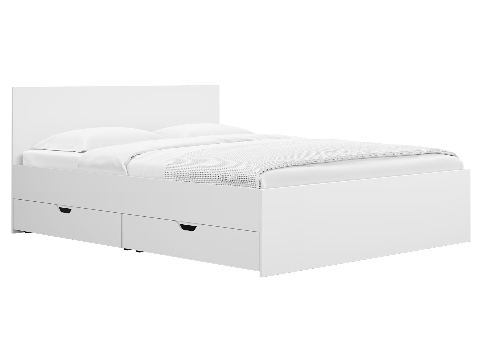 Двуспальная кровать  Мариана Белый, 160х200 см, Четыре ящика