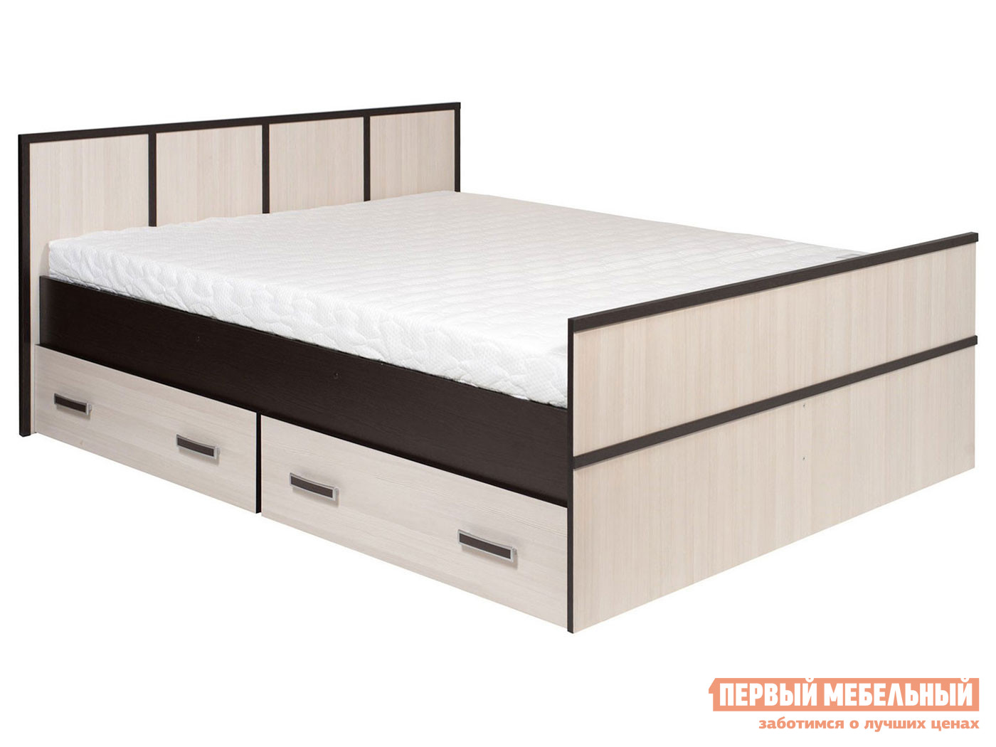 Двуспальная кровать  Сакура Лайт Венге / Лоредо, 160х200 см