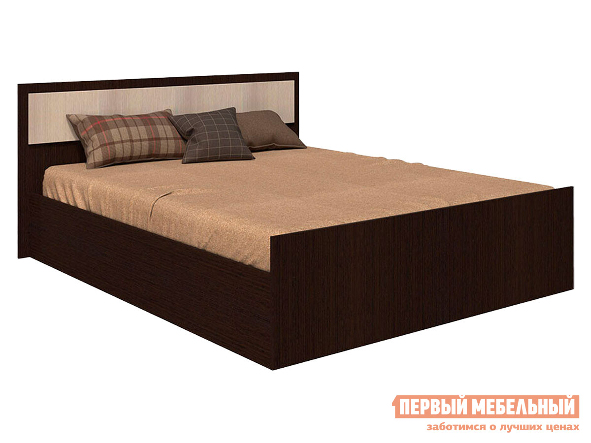 Двуспальная кровать  Фиеста Лайт Венге / Лоредо, 160х200 см