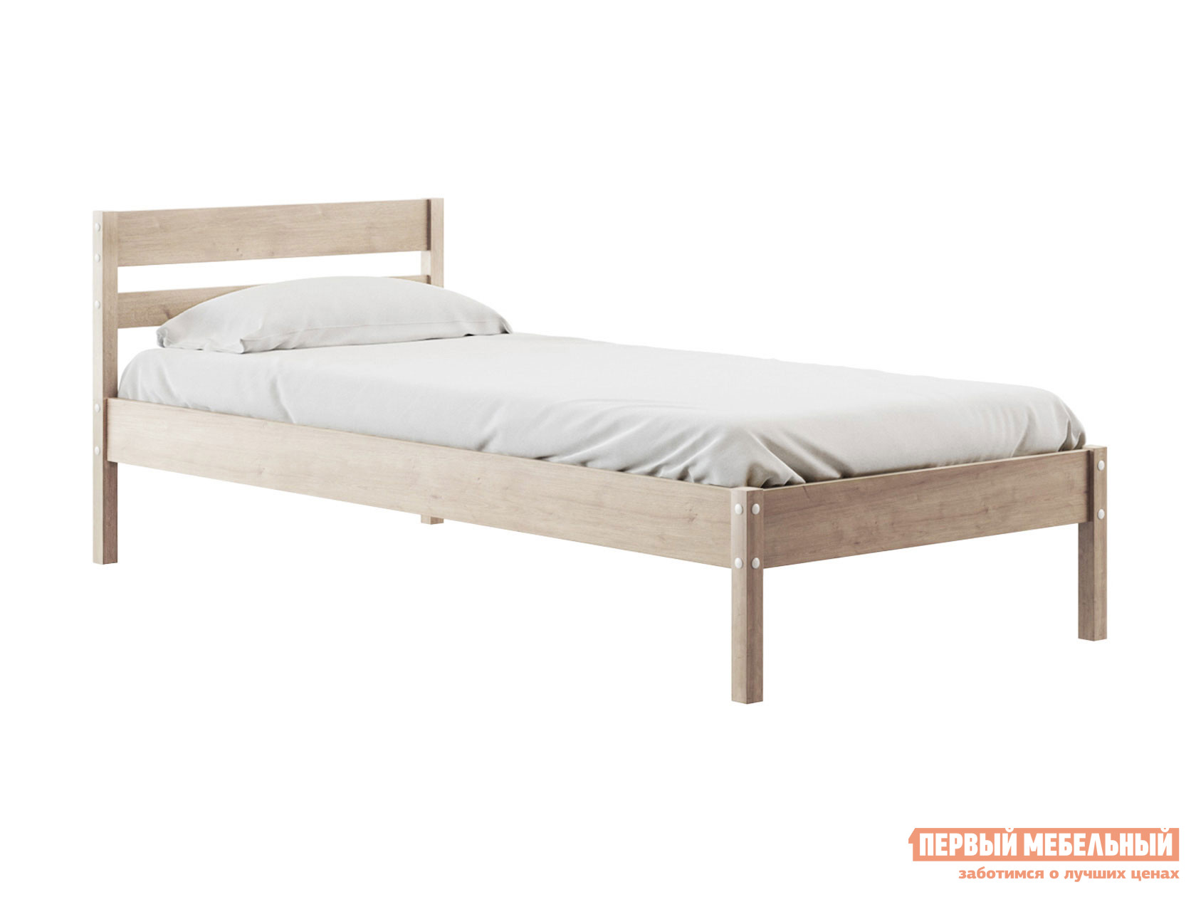 Двуспальная кровать  Эко Натуральный, 90х200 см, 24 см