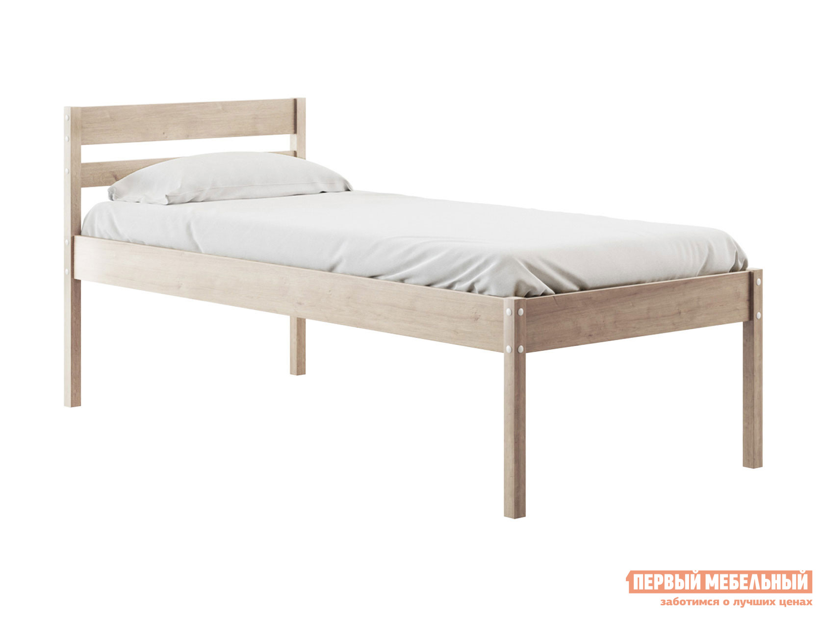 Двуспальная кровать  Эко массив березы Натуральный, 90х200 см, 41 см