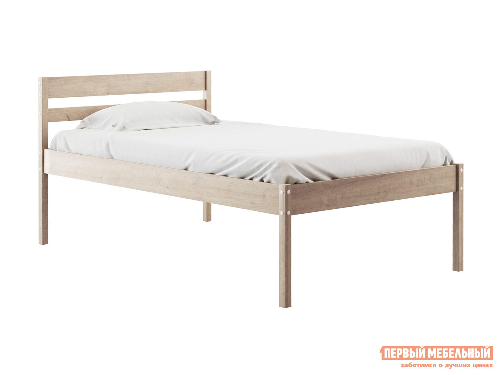 Двуспальная кровать  Эко Натуральный, 120х200 см, 41 см