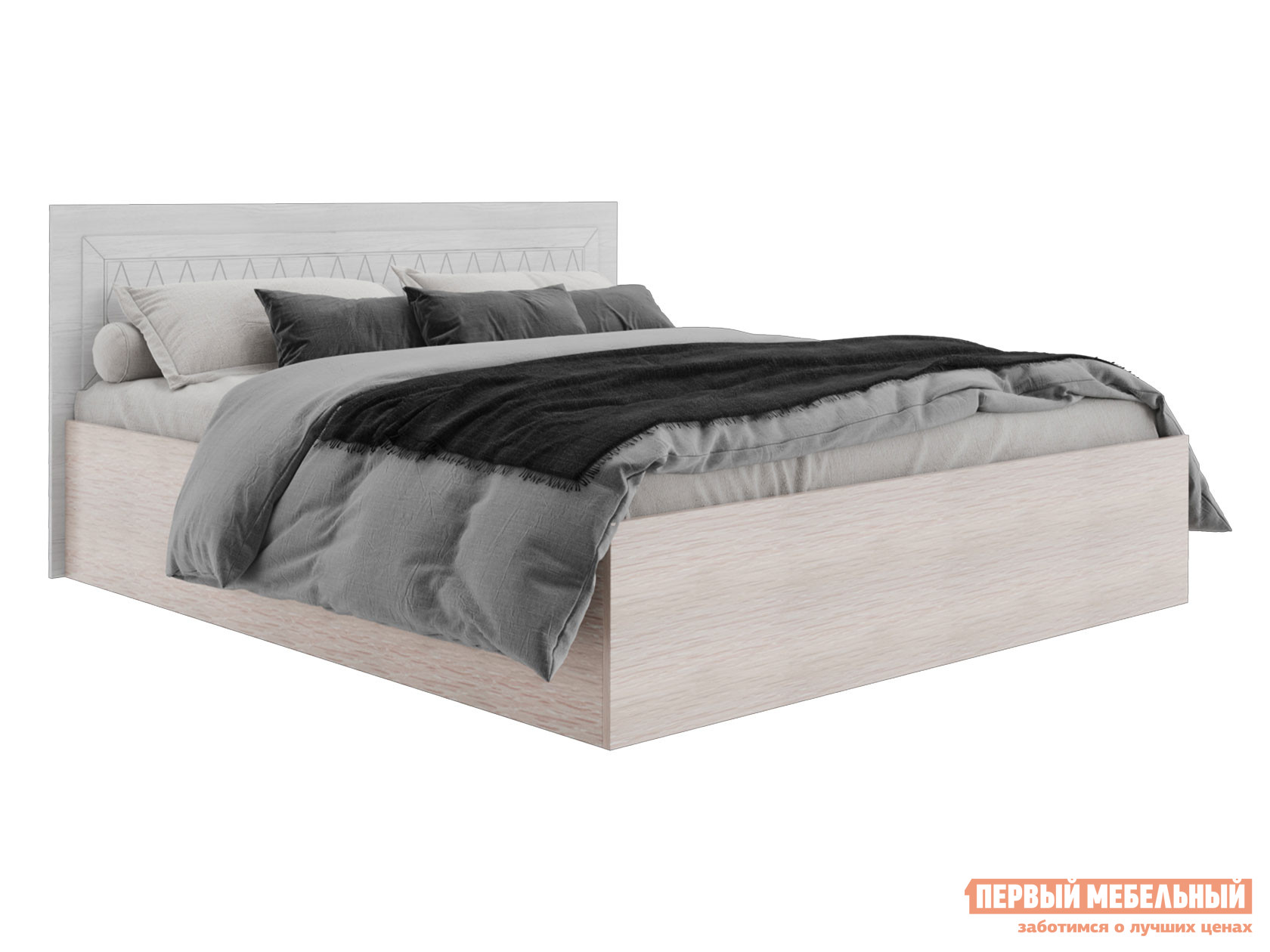 Двуспальная кровать  Британика Дуб Атланта / Дуб брашированный, С подъемным механизмом