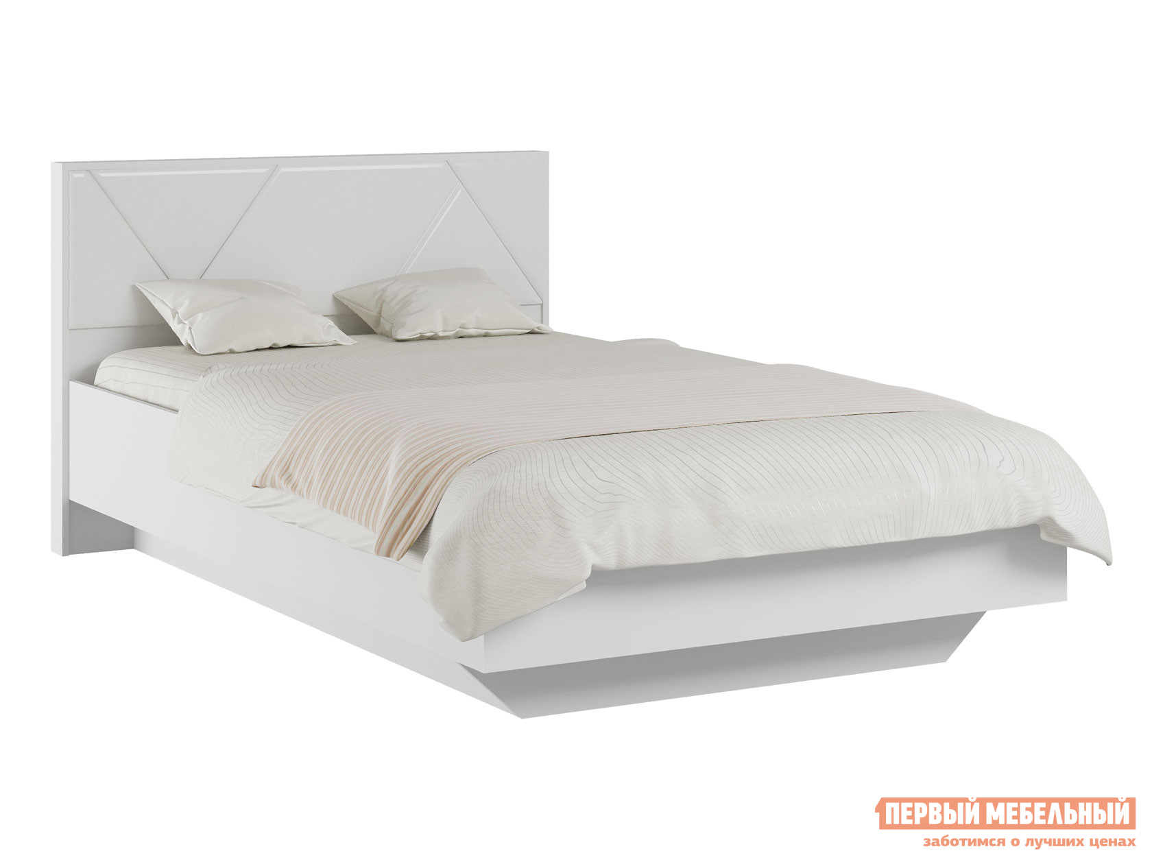 Двуспальная кровать  Мирти Белый шагрень / глянец, 160х200 см ВВР 154527