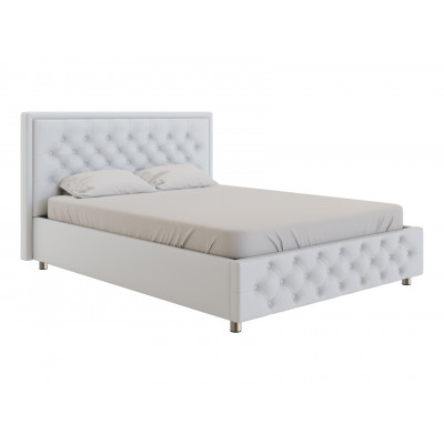 Двуспальная кровать  Кровать с подъемным механизмом Флоренция Белый, экокожа , 1400 Х 2000 мм