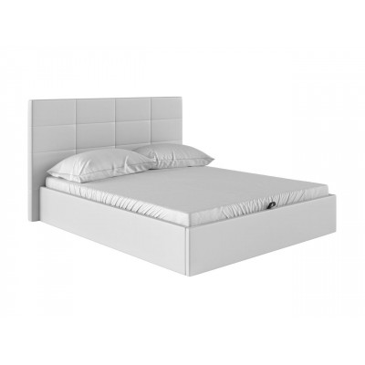 Двуспальная кровать  Кровать Коста Белый, экокожа , 140х200 см