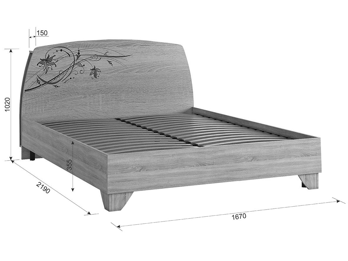 Двуспальная кровать МебельСон Виктория