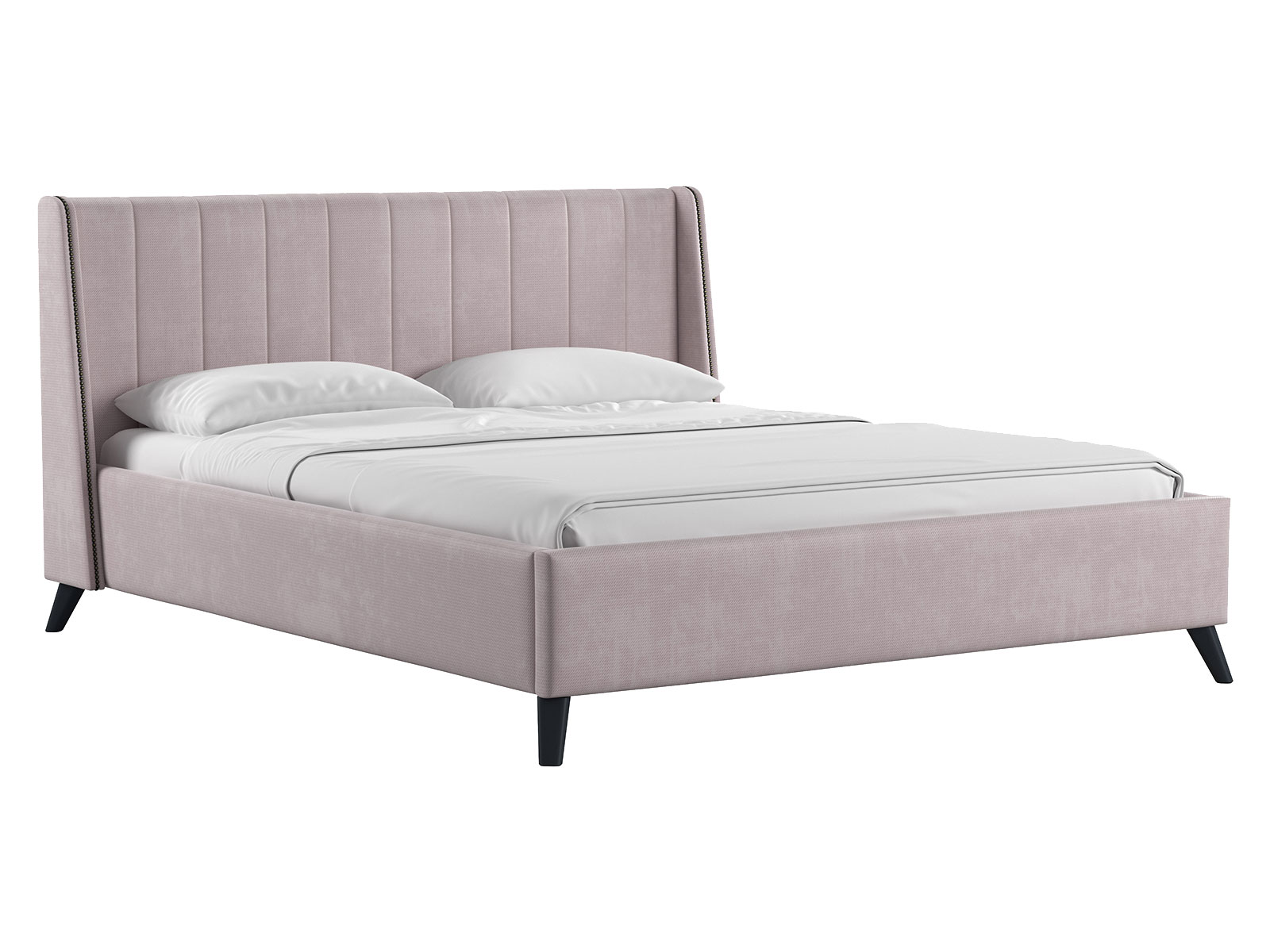 Интерьерная кровать Мелисса Тори 61 велюр серебристый серый