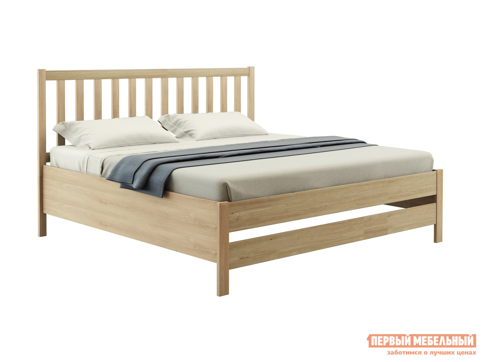 Двуспальная кровать  Массив Натуральный, 140х200 см