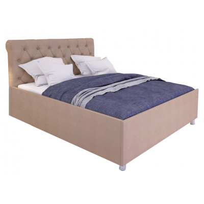 Двуспальная кровать  Кровать с подъемным механизмом Офелия Латте, экокожа, 1800 Х 2000 мм