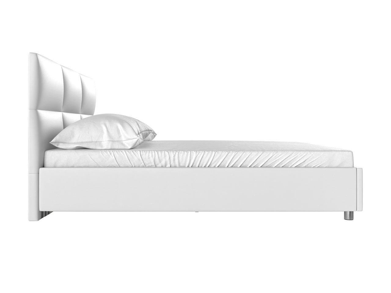Кровать с подъемным механизмом Верда ПМ белый экокожа 160х200 см