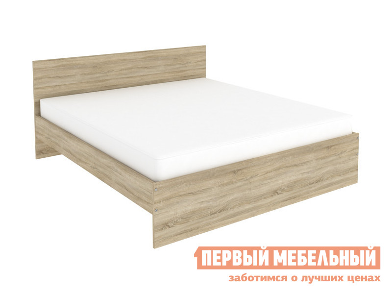 Двуспальная кровать  Кровать Мерлен Дуб Сонома, 1400 Х 2000 мм