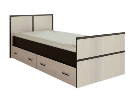 Кровать Сакура Венге / Лоредо. 90х200 см. С основанием настил в отделке Венге / Лоредо, 90х200 см, С основанием настил по цене 7690 руб.