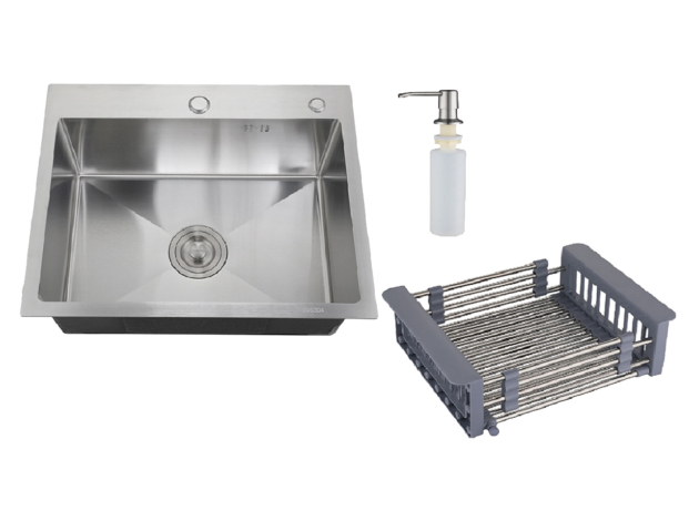 Врезная мойка с корзиной и дозатором MR-6050