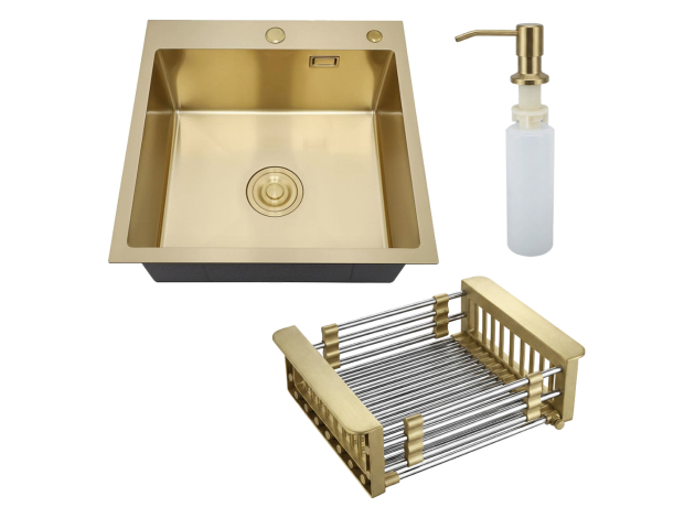 Врезная мойка с корзиной и дозатором MR-5050