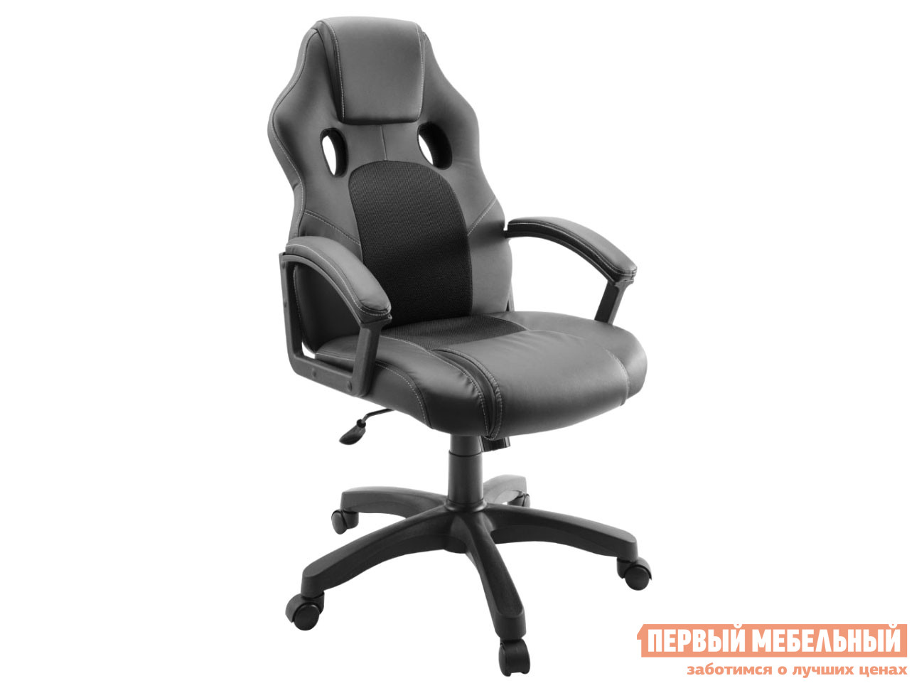 Игровое кресло  Игровое кресло Dikline KD34 Черный, экокожа / Черный, сетка / Черный, пластик
