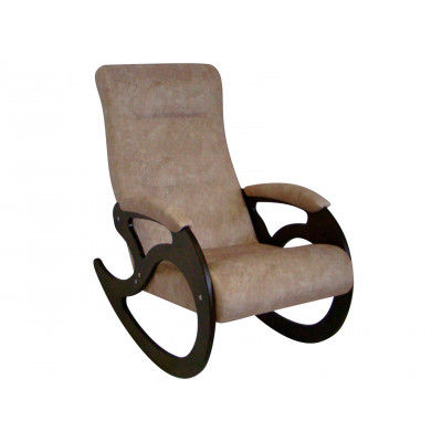 Кресло-качалка  Венера Серо-коричневый, рогожка / Темный орех
