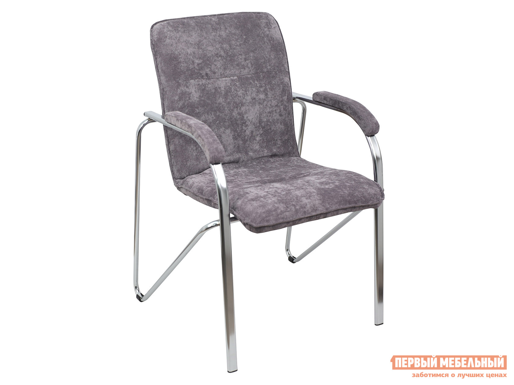 Офисный стул  SAMBA AKS-1 Серый, велюр, Мягкие