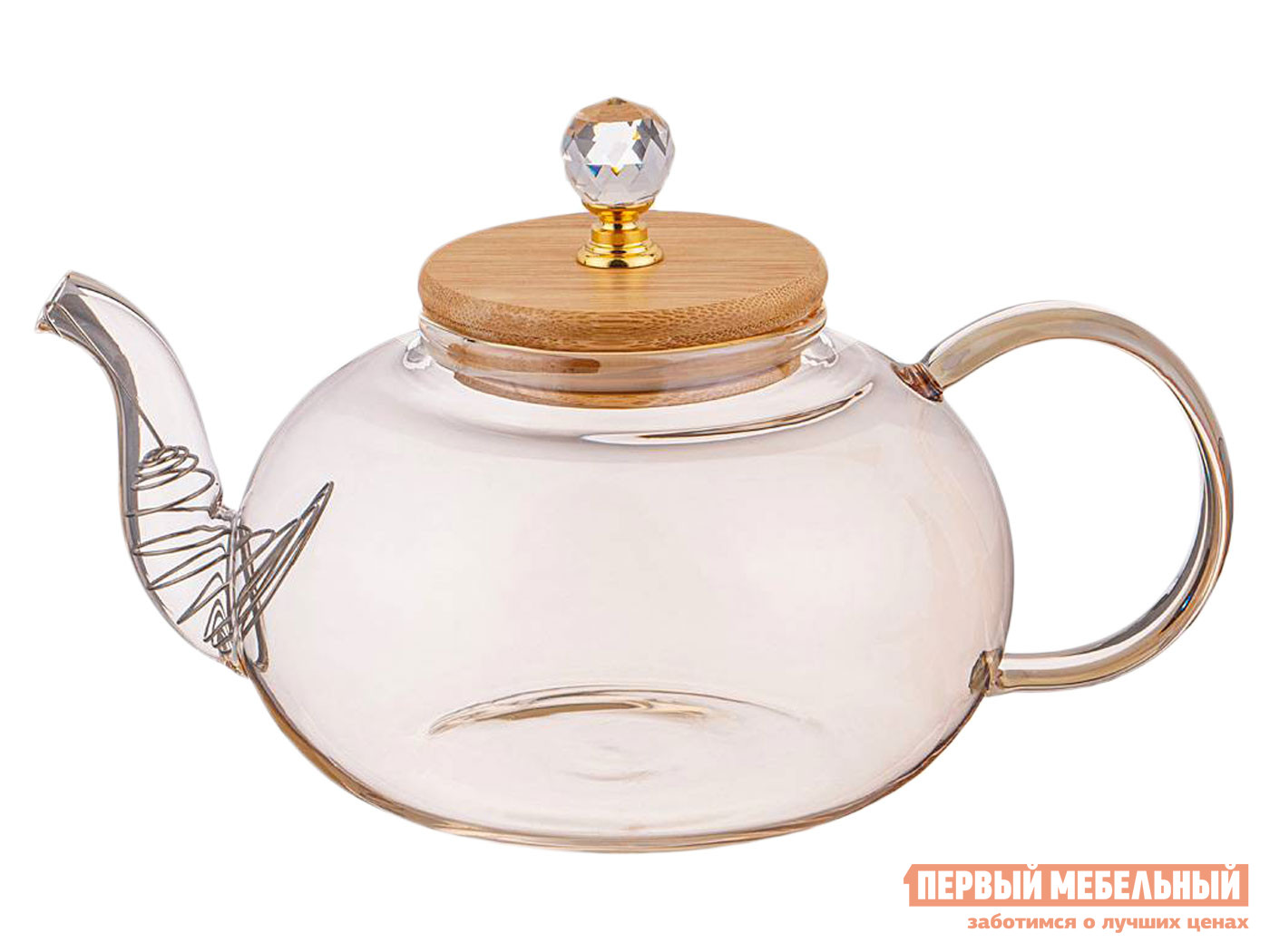 Заварочный чайник  Amber Янтарный, стекло / Бамбук