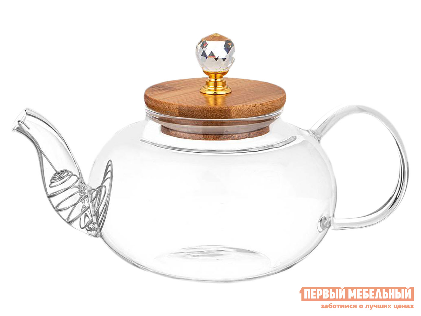 Заварочный чайник  Kristall Прозрачный, стекло, бамбук