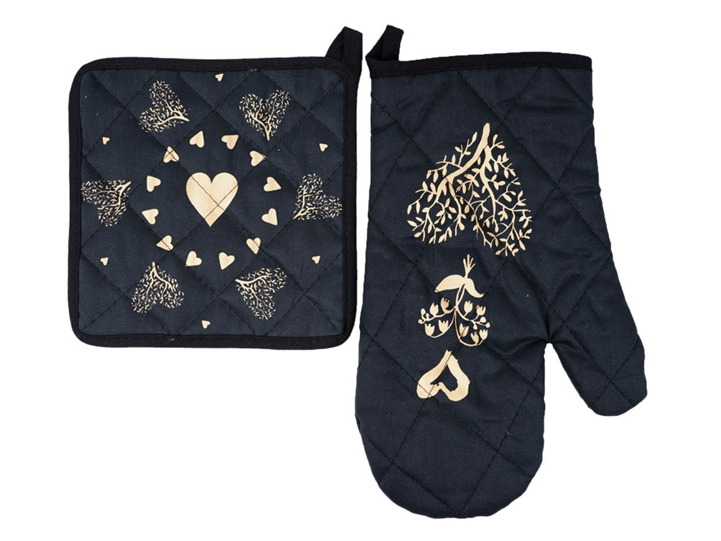 

Прихватка Safia Gold Heart Safia Gold Heart, хлопок, Черный, Safia Gold Heart Safia Gold Heart, хлопок