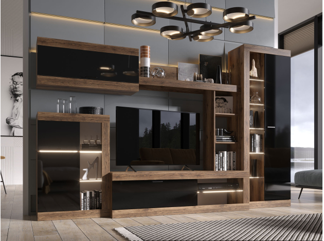 Гостиная Прага с навесным шкафом