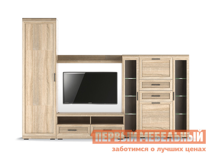 Стенка в гостиную Первый Мебельный Вега Прованс композиция 4
