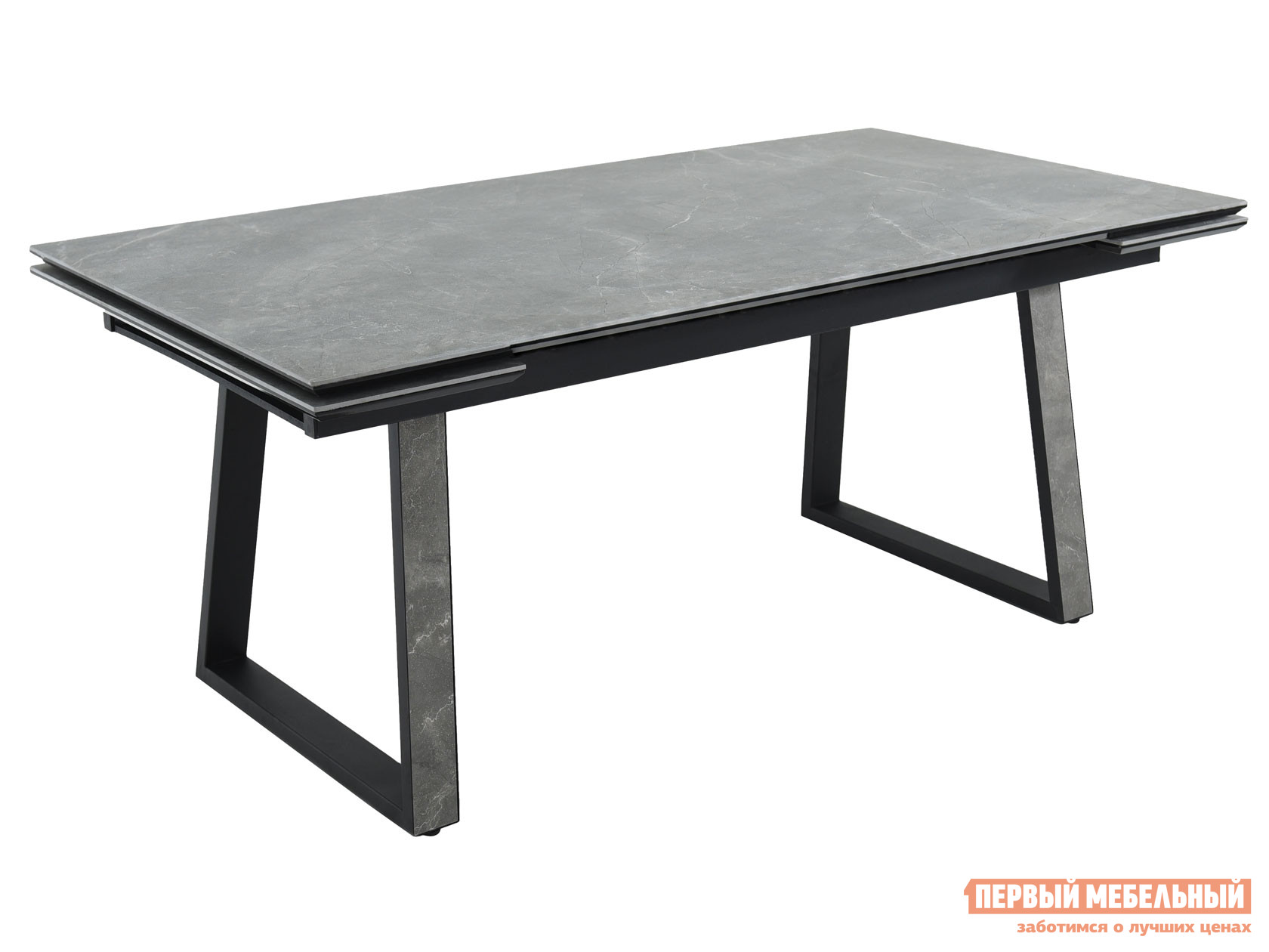 Кухонный стол  Монако Bayona grey / Черный, металл