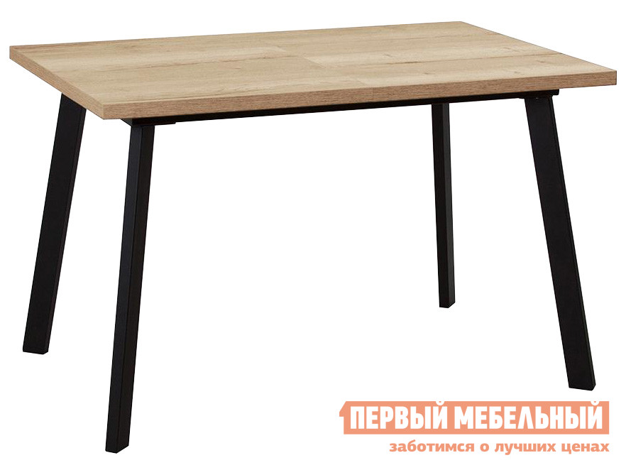Кухонный стол  Dikline H120 Дуб Бардолино / Черный, металл