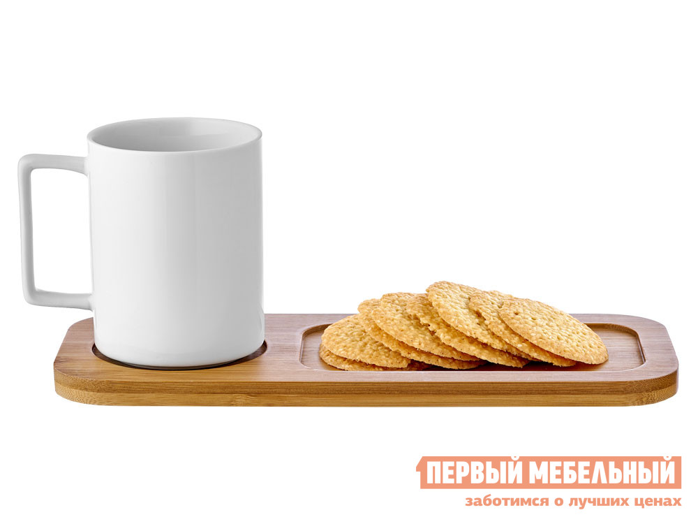 

Кружка Кружка 400 мл с блюдцем Bamboo Белый, Кружка 400 мл с блюдцем Bamboo Белый