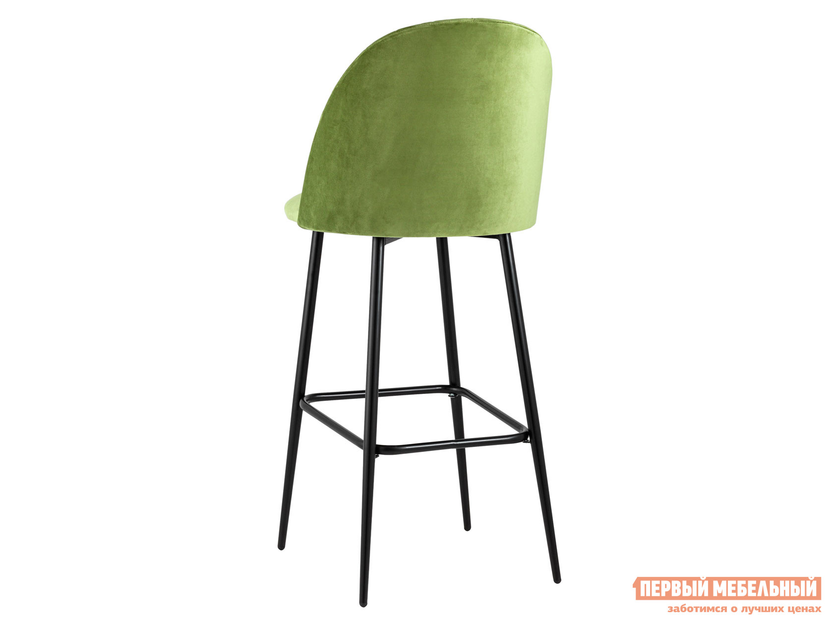 Барный стул  Марсель Травяной, велюр / Черный, металл от Первый Мебельный