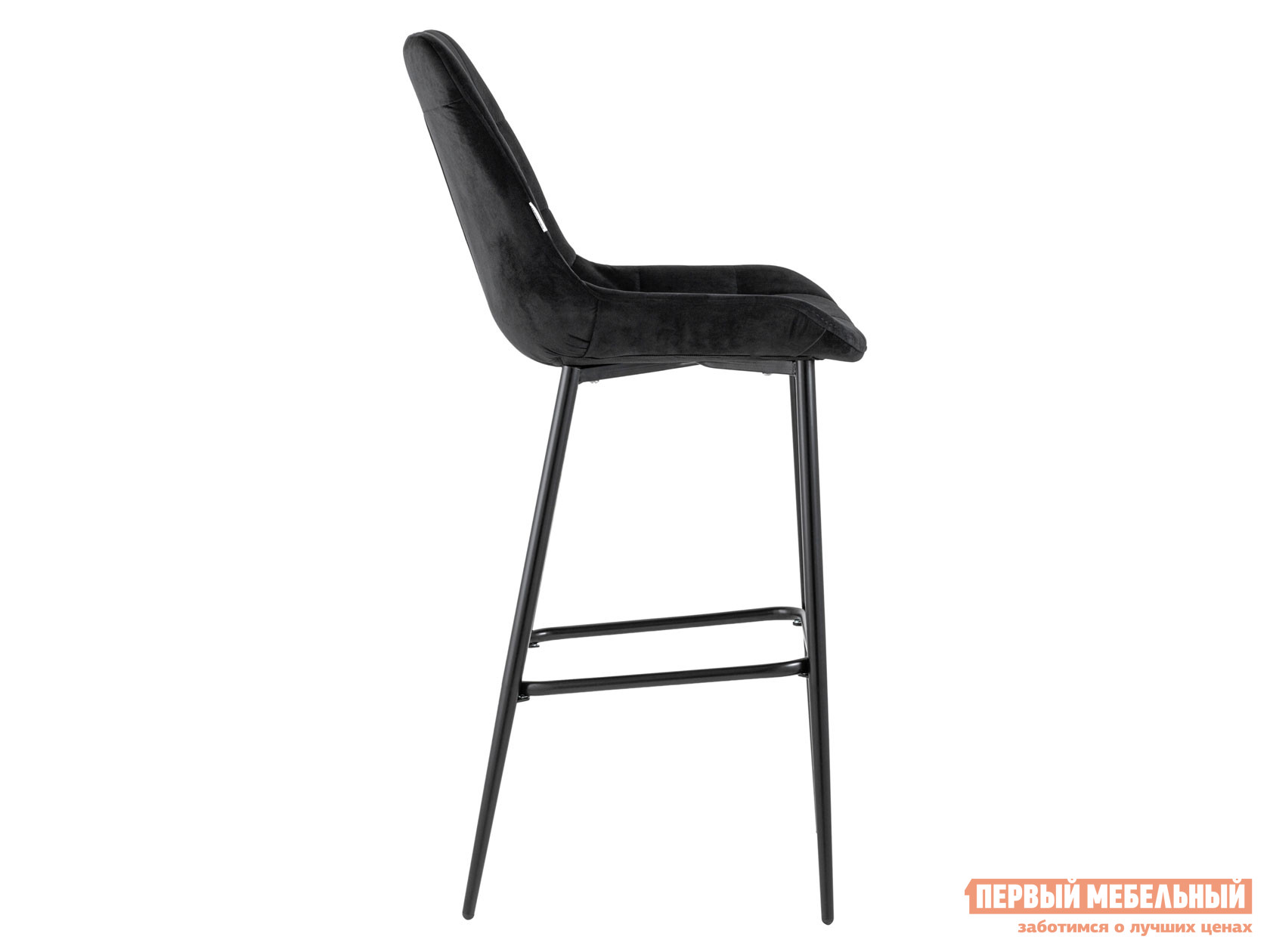 Барный стул  Флекс Черный, велюр / Черный, металл от Первый Мебельный