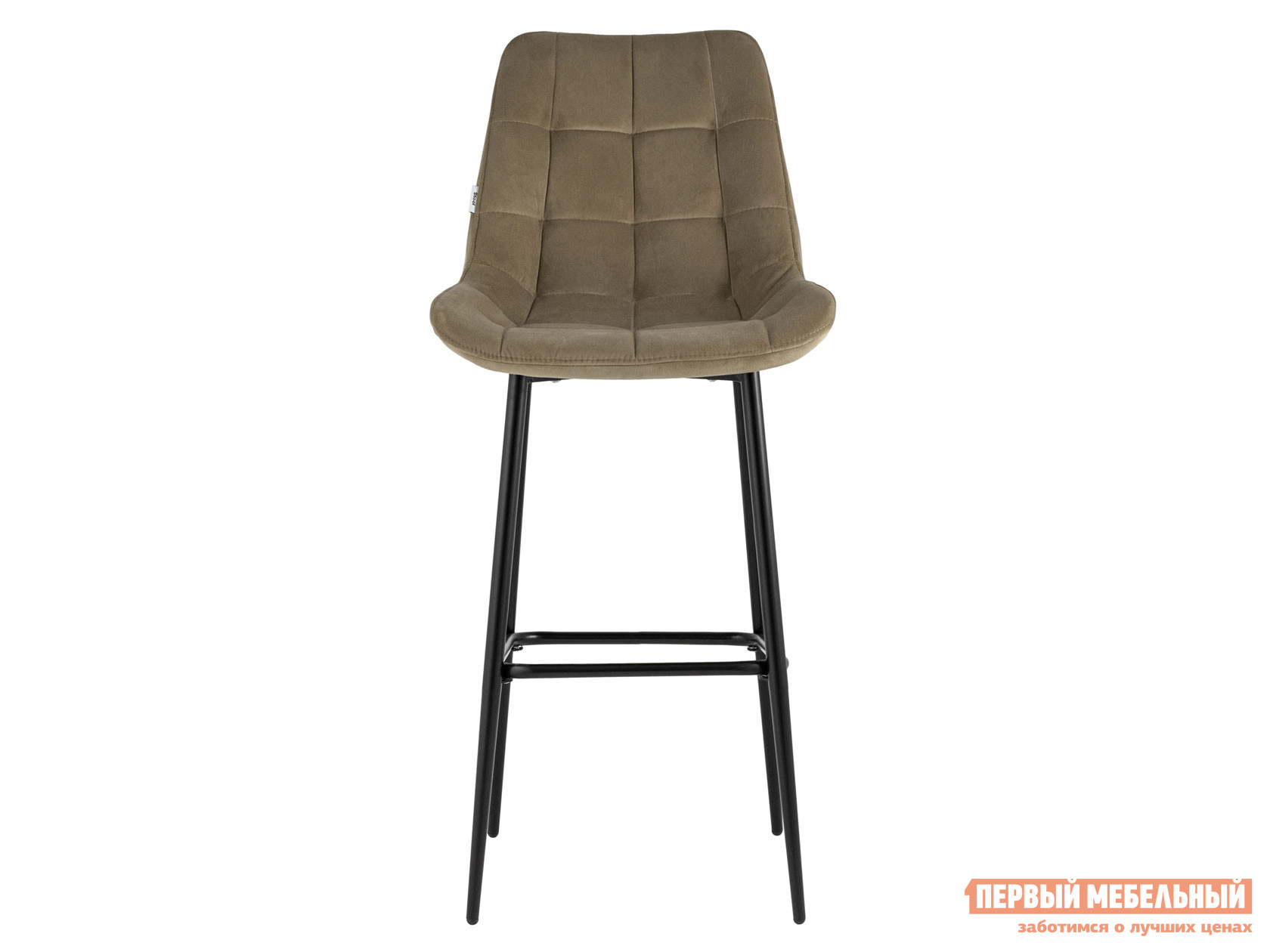 Барный стул  Флекс Капучино, велюр / Черный, металл от Первый Мебельный