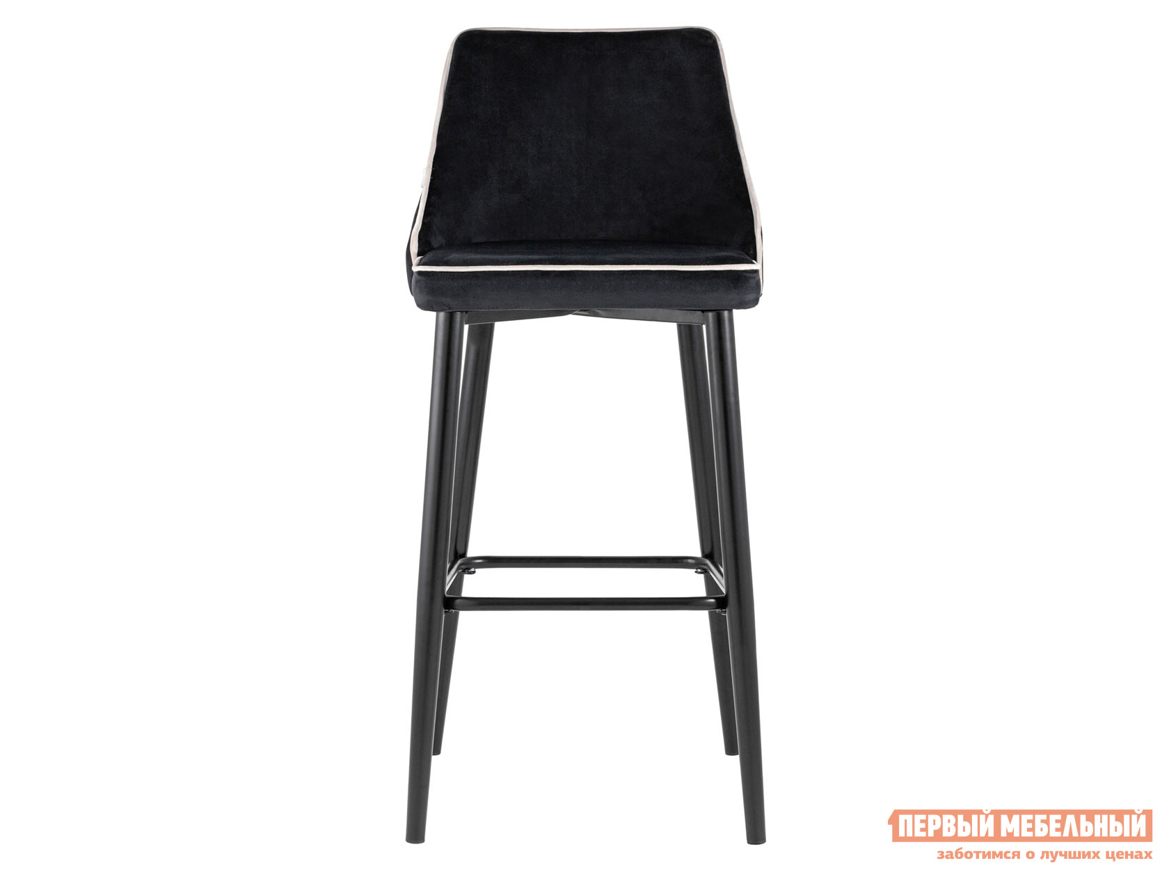 Барный стул  Коби Черный, велюр / Черный, металл от Первый Мебельный