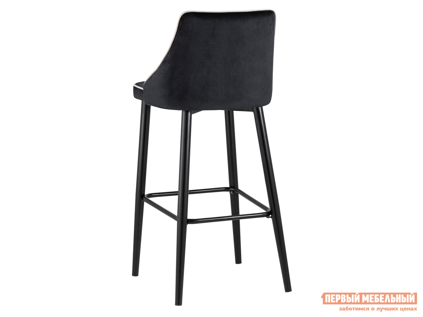 Барный стул  Коби Черный, велюр / Черный, металл от Первый Мебельный