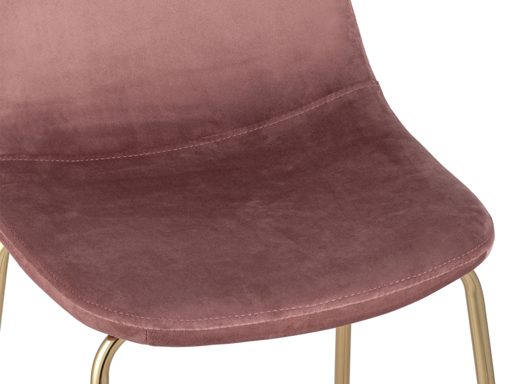 Барный стул  Валенсия Пыльно-розовый,велюр / Золотой, металл от Первый Мебельный