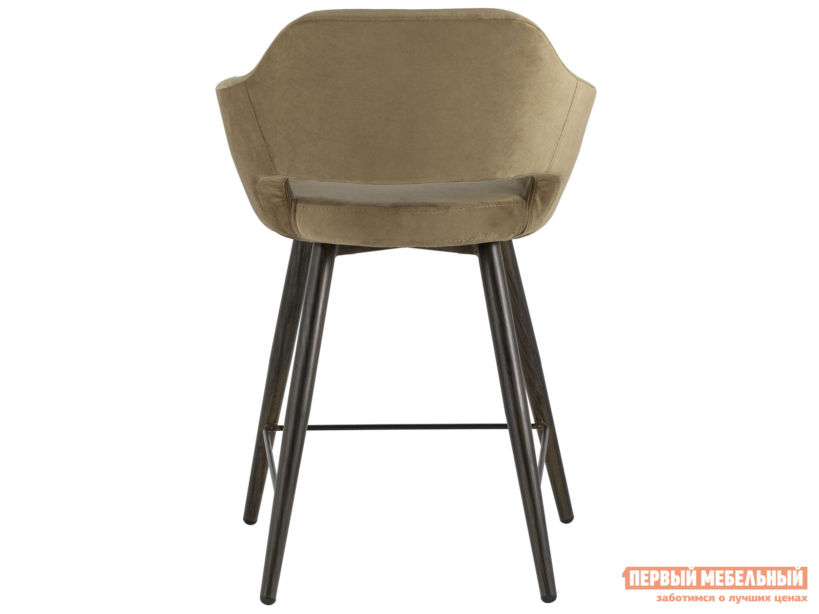 Барный стул  Саймон Капучино, велюр / Коричневый, металл от Первый Мебельный