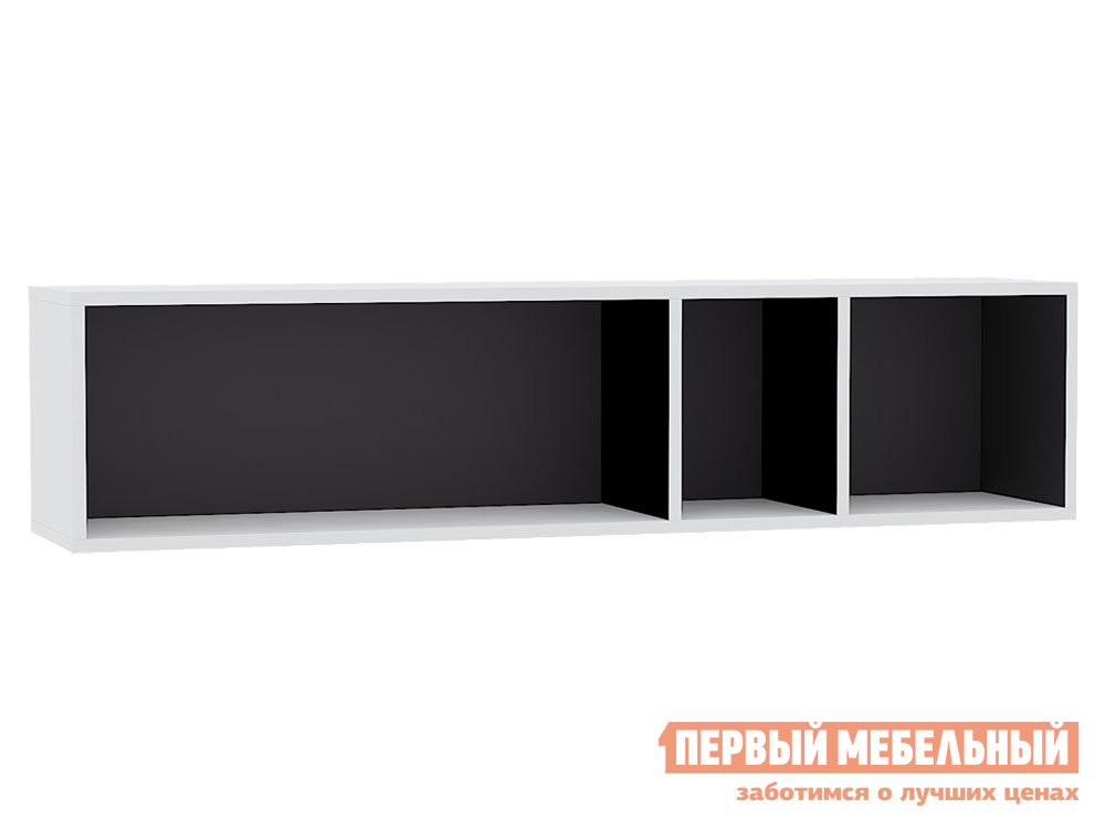 

Настенная полка Сидней Белый / Черный, Черно-белый, Сидней Белый / Черный
