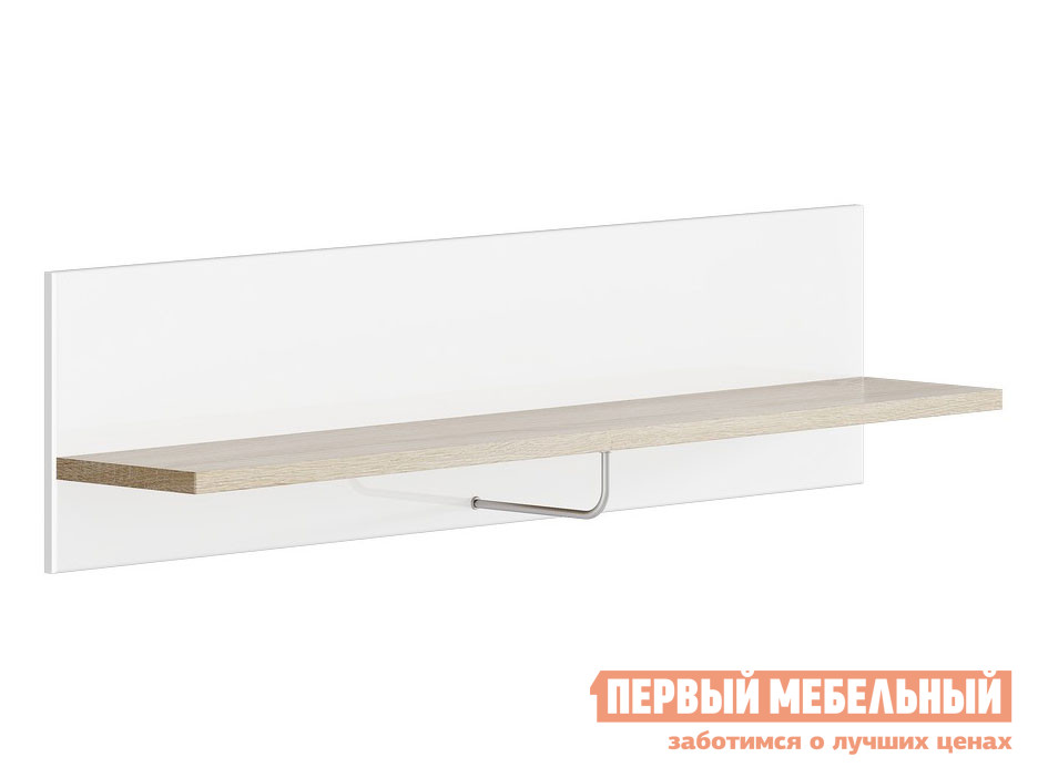

Настенная полка Гостиная АУРА Полка навесная Дуб сонома светлый / Белый глянец, Гостиная АУРА Полка навесная Дуб сонома светлый / Белый глянец