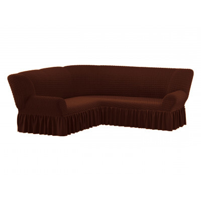 Чехол для мебели  Чехол на угловой диван жатка Шоколад, жатка