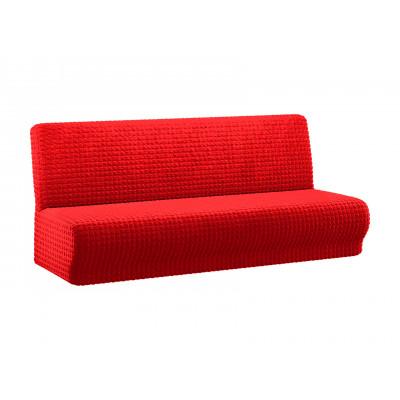 Чехол для мебели  Чехол на трехместный диван без подлокотников  жатка Бордовый, жатка